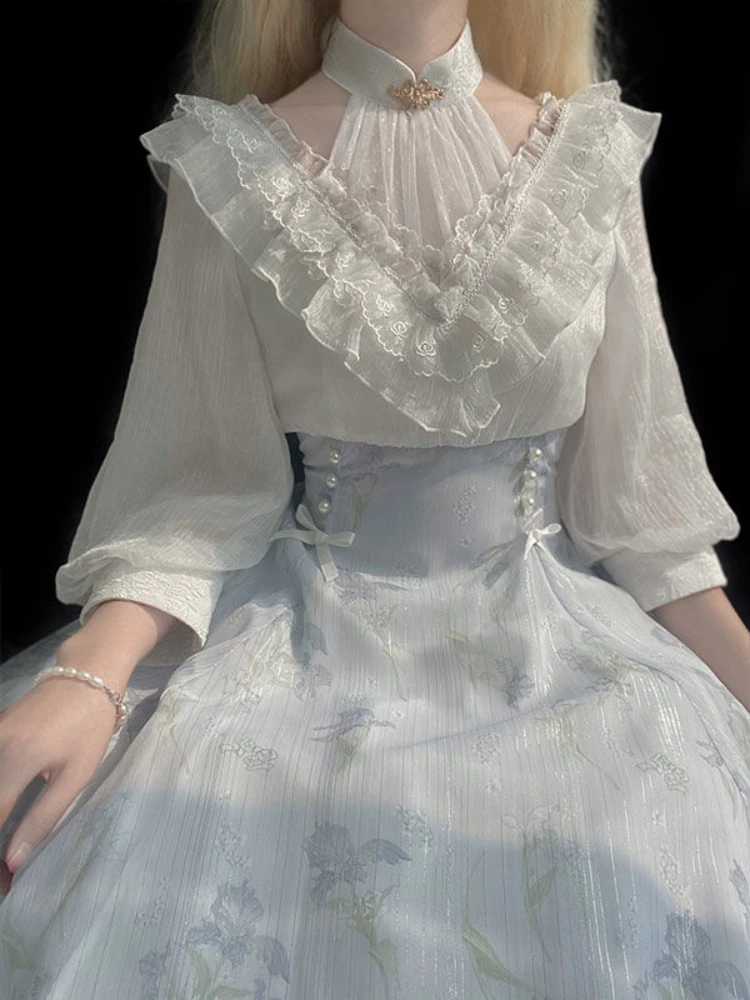Vrouwen Bloemen Lolita Jurk Ko - French Vintage Floral Midi Dress recensie en prijs
