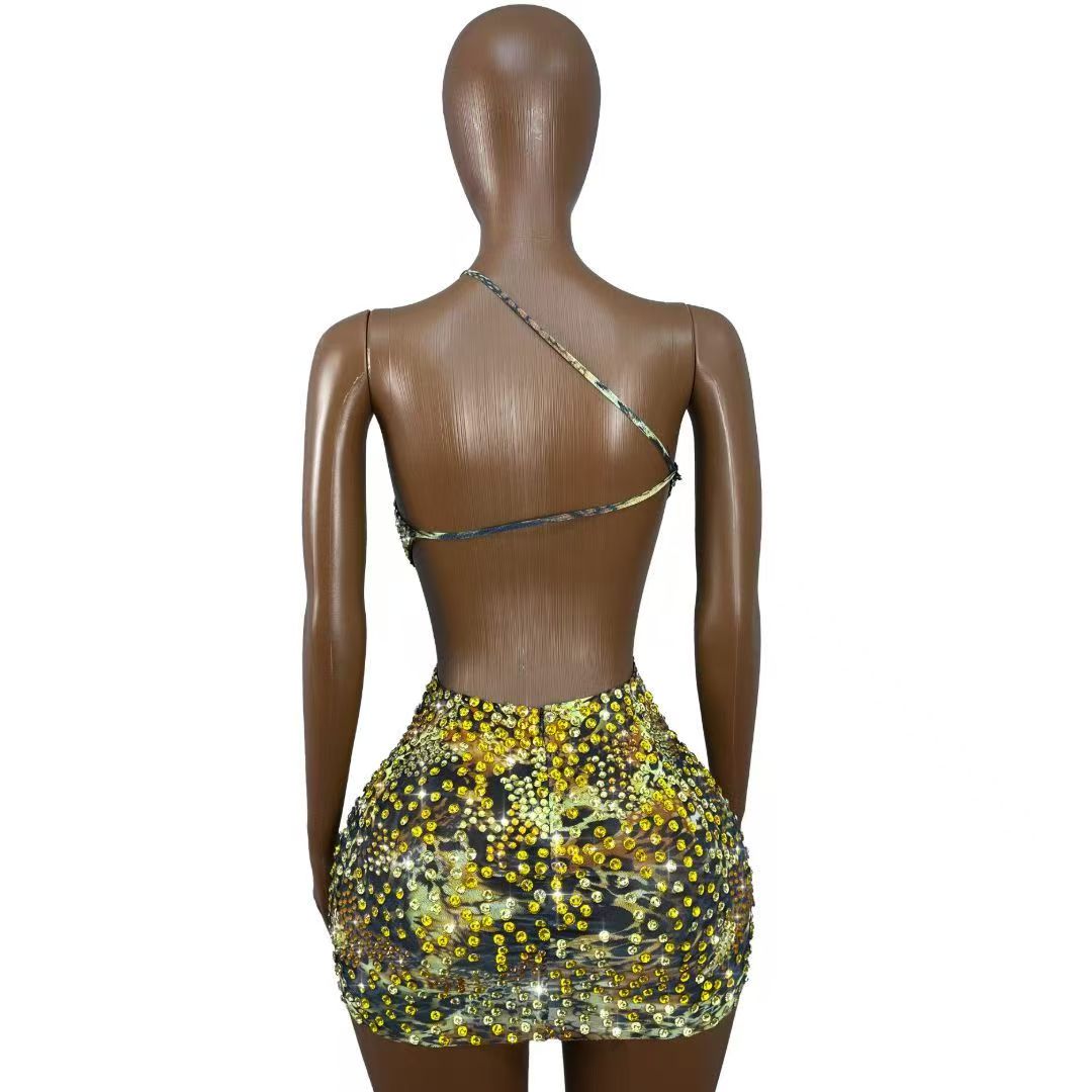 Luxe Design Dames Strass Mesh  - Sparkly Rhinestone Club Party Dress recensie en prijs