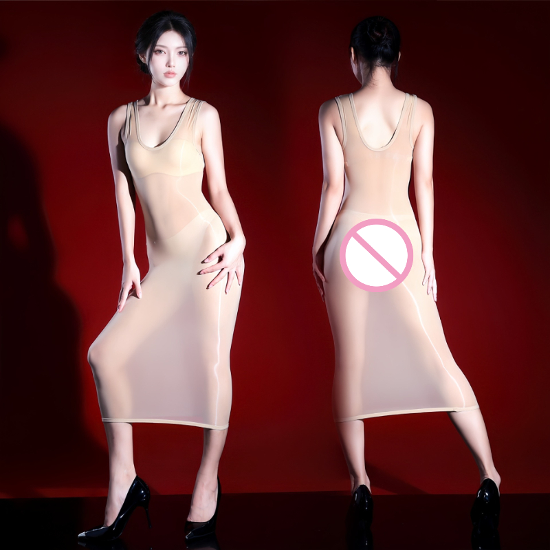 Dames sexy jurk mouwloos olieg - Sexy Mesh Sheer Bodycon Dress recensie en prijs