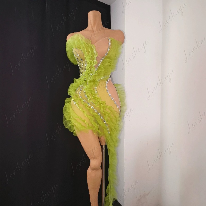 Luxe, met de hand bezette, doo - Sparkly Rhinestone Club Party Dress recensie en prijs